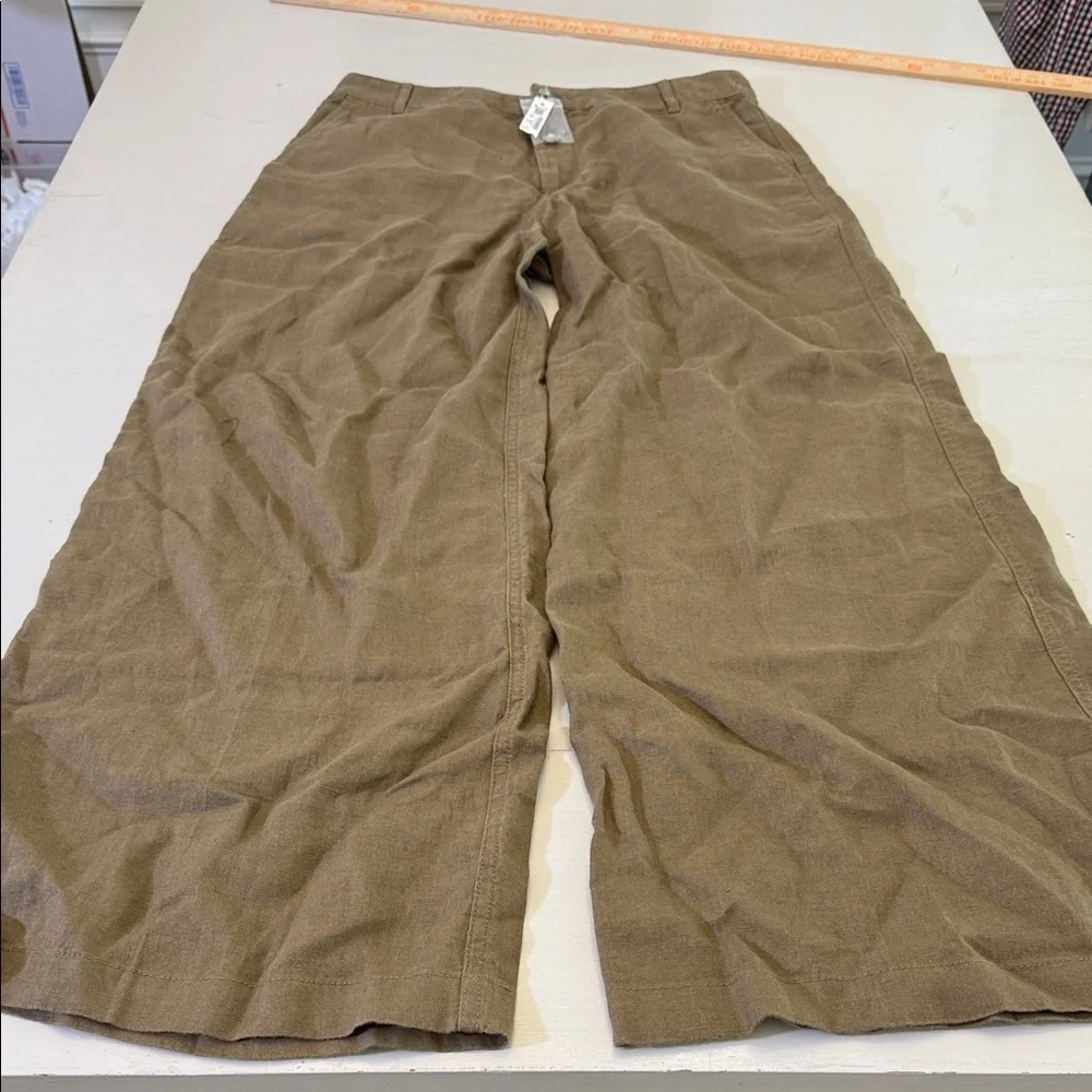 Madewell The Zoe Relaxed Wide Pant in 100% Linen Size 6 - Picture 4 of 11